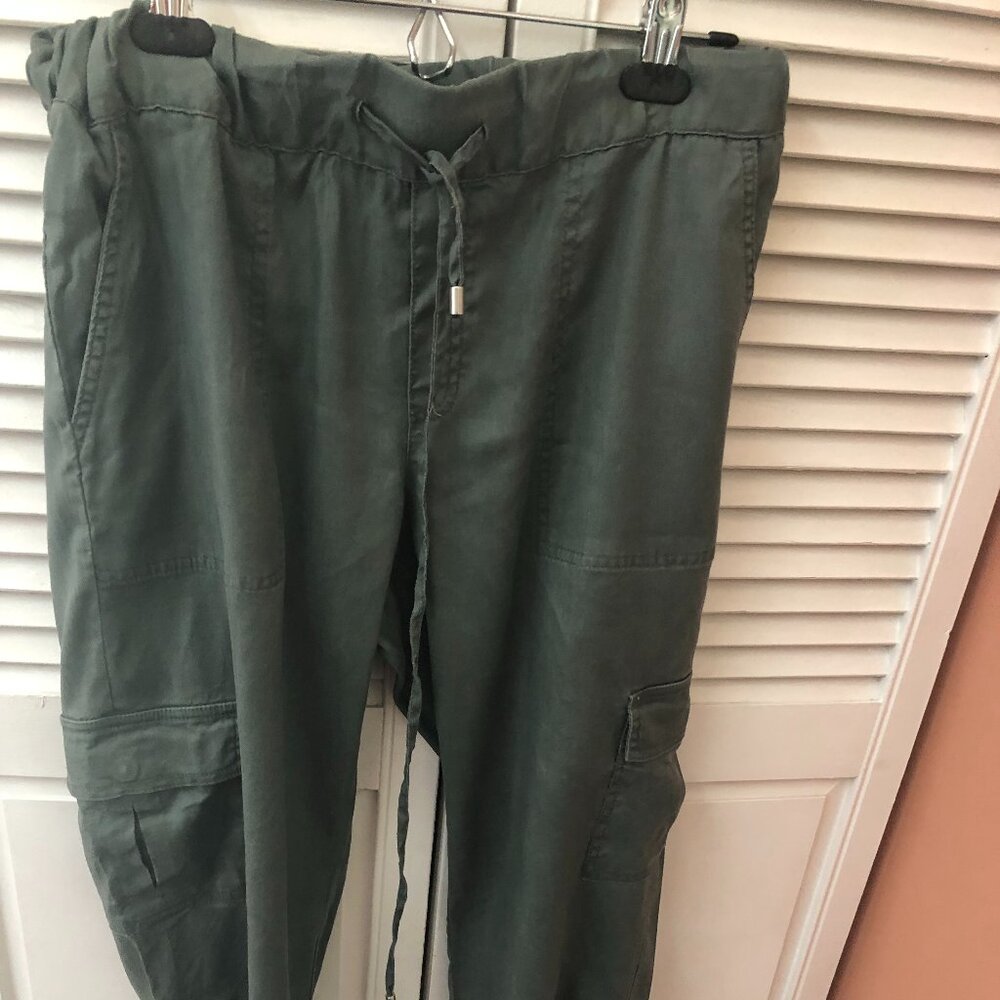 drawstring wide leg pants